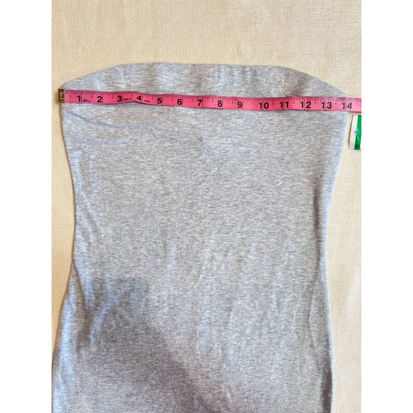 Nordstrom BP Strapless Mini Tube Dress Bodycon Heather Gray Cotton Stretch Small - Picture 8 of 14